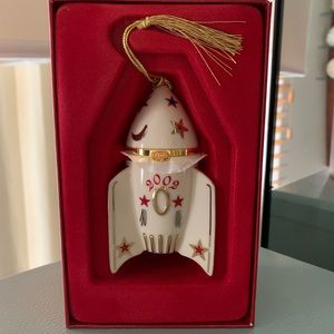 Lenox Rocket Ship 2002 Trinket Box Christmas Ornament. Never used.